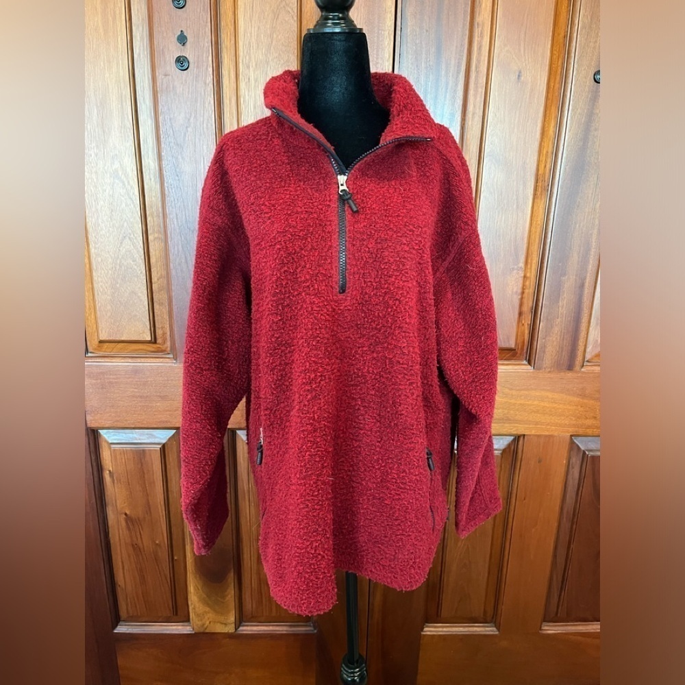 Vintage Obermeyer Nordic Wool 1/2 Zip Snowboard Sweater Pullover Fleece Size L